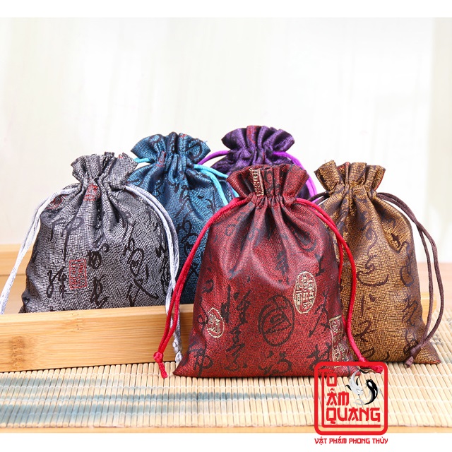 Túi gấm dây rút đựng đồ cực xinh xắn và tiện lợi, túi phong thủy đẹp, may mắn, sang trọng