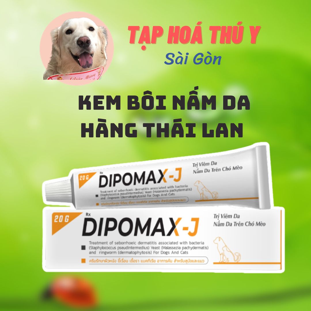 Tuýp Bôi Ngoài Da, Viêm Da Nấm Da Cho Chó Mèo Dipomax- J TSD 20g