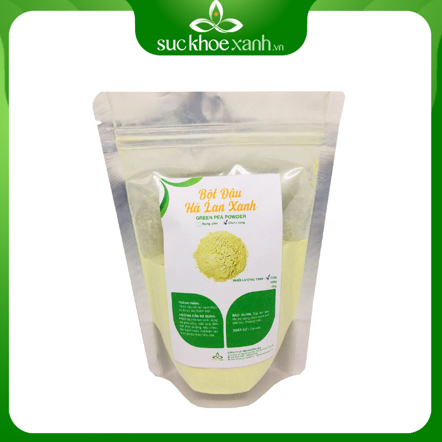 Bột đậu hà lan xanh tự nhiên Sức Khỏe Xanh - Nhập khẩu Canada chính hãng không đường, không chất bảo quản
