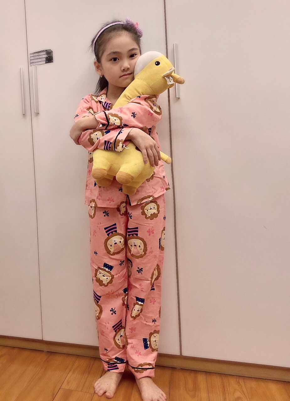 Bộ Pizama áo dài quần dài trẻ em 15-20kg