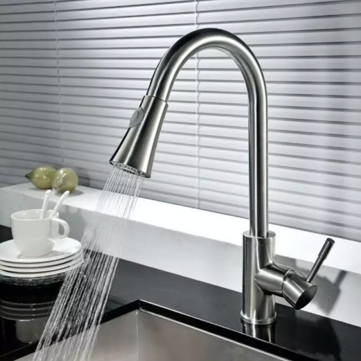 Vòi rửa bát chén inox SUS 304 nóng lạnh gắn chậu TOPR - vòi rút đa năng, vòi xoay 360 độ, vòi tăng áp, vòi rút, vòi thò thụt