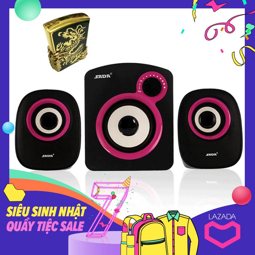 Bộ loa máy tính để bàn 2.1 sada d-200b + tặng bật lửa mongrong cao cấp