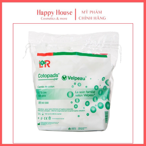 Bông Tẩy Trang Pháp Velpeau 500 Miếng - bông organic