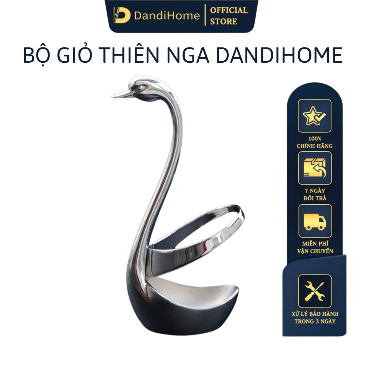 Giỏ thiên nga cao cấp DandiHome - có thể lựa chọn thêm combo thìa nĩa DandiHome Inox 304 cao cấp