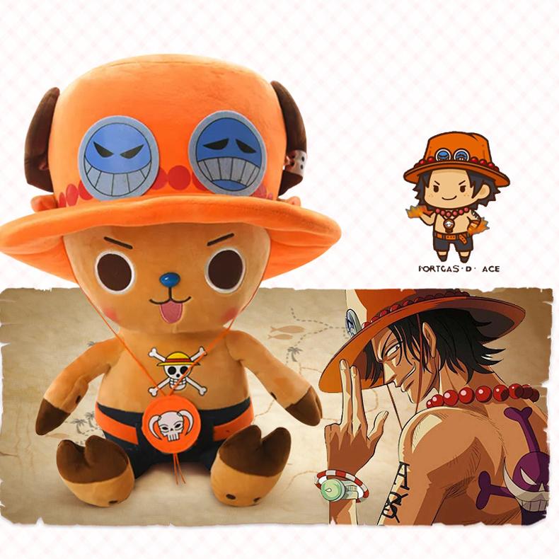 Gấu bông Đảo hải tặc One Piece - Chopper cosplay Ace anh trai Luffy
