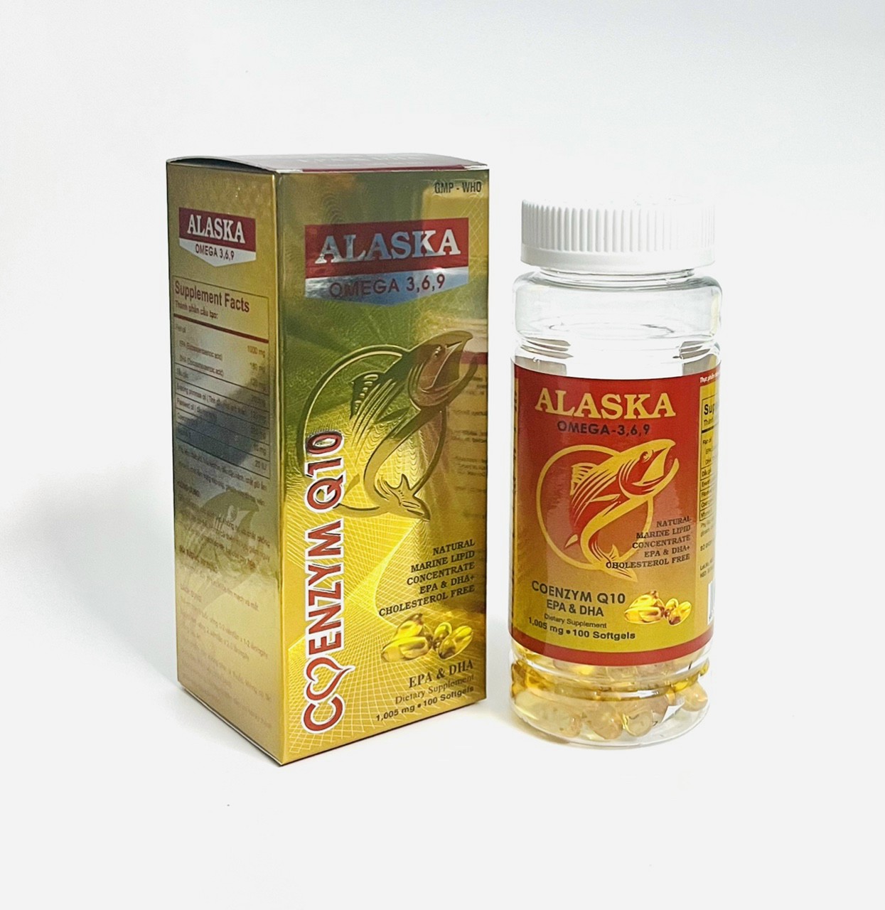 Viên dầu cá alaska omega - 3,6,9 coenzym q10 dầu cá alaska omega 3.6.9 - bổ não, tăng cường thị lực, giảm nguy cơ mắc bệnh tim mạch - dược phẩm đăng khôi