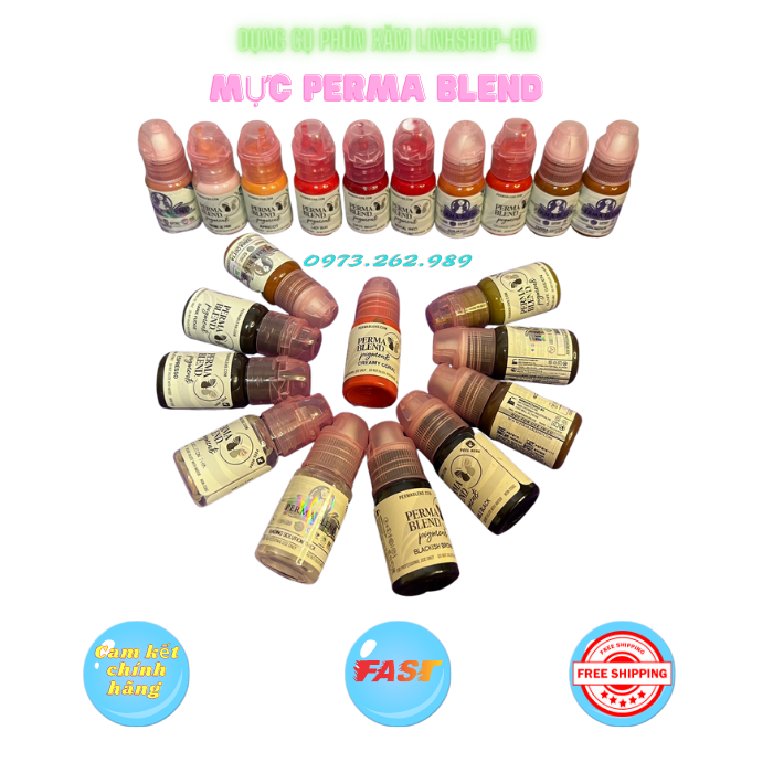 Mực Perma blend chính hãng 15 ml, mực phun xăm / linhshop-hn