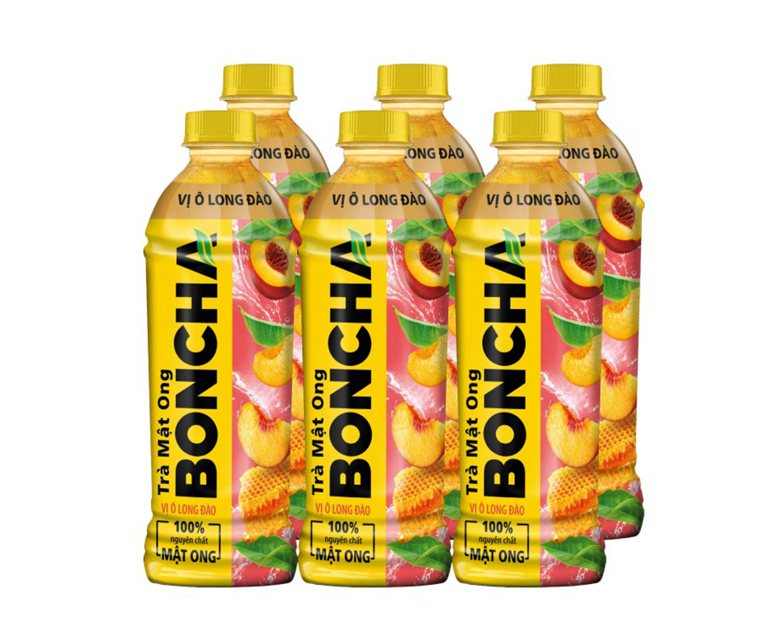 1 Lốc BONCHA Trà Ô Long Đào /6 Chai *450ml