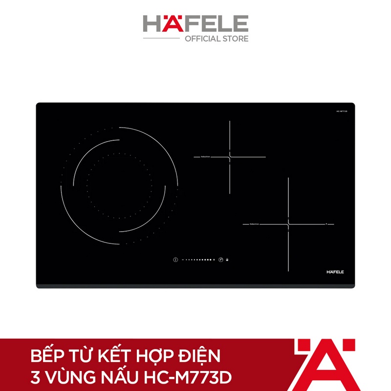 Bếp từ kết hợp điện 3 vùng nấu hafele hc-m773d