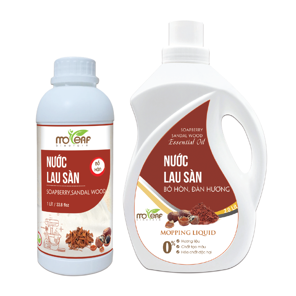 Nước lau sàn hữu cơ moleaf đuổi muỗi tinh dầu gỗ đàn hương 2000l