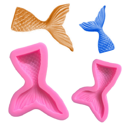 Khuôn silicon 3D mẫu đuôi Cá to 11 cm