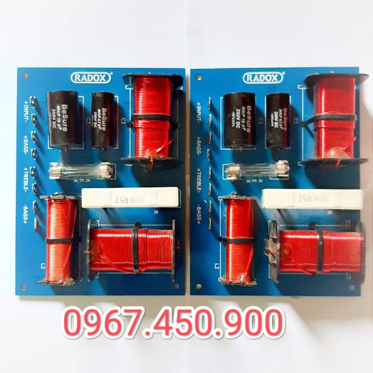 Mạch phân tần loa chính hãng Radox full đôi 2 bass 1 kèn: Giá 1 đôi