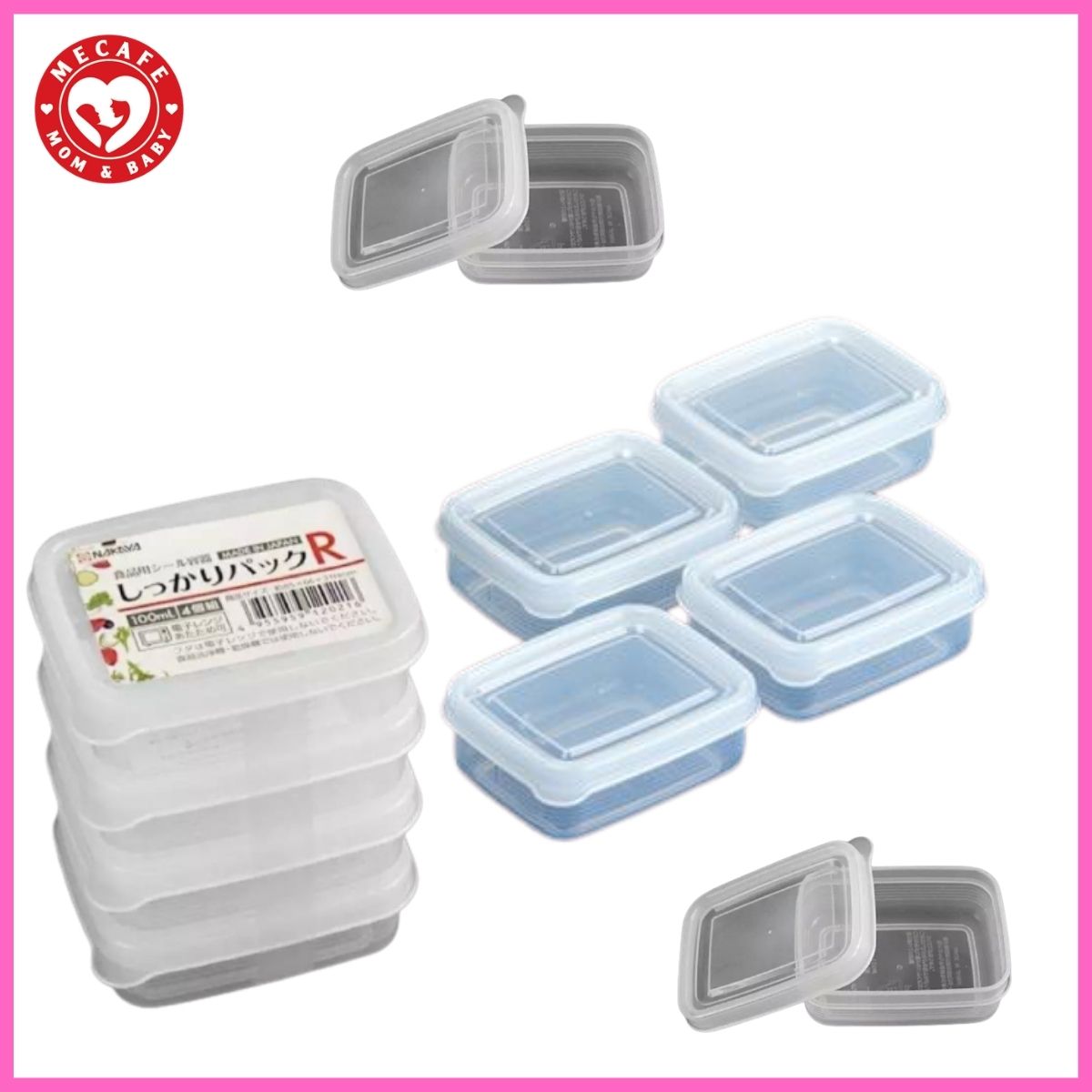 [HCM]Set 4 hộp nhựa mini Nakaya đựng đồ ăn dặm 100ml KBN 26578