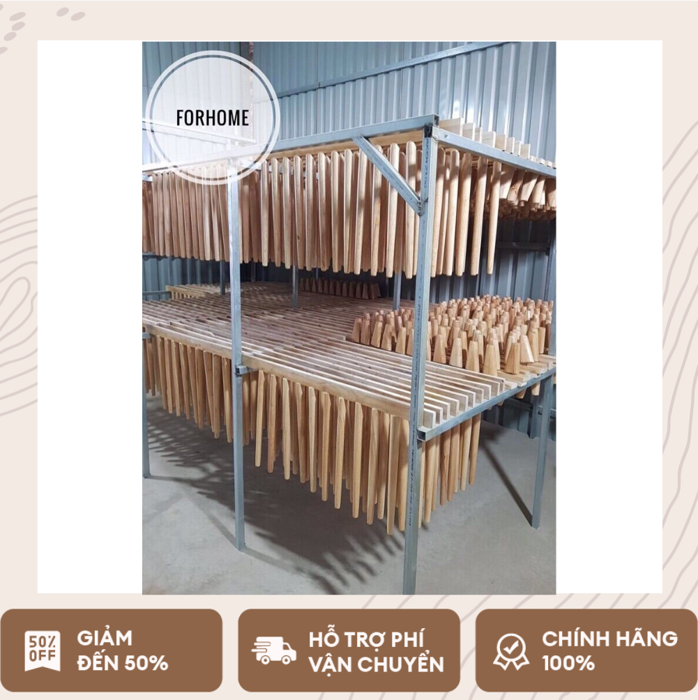 Hỏa tốc 2h HCM - Chân bàn gỗ cao su tự nhiên kèm đế pát sắt sơn tĩnh điện chịu lực cao