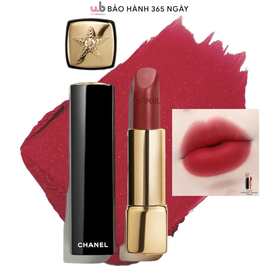 Chanel Rouge Cosmique 148 Rouge Allure Velvet La Comete Review  Swatches