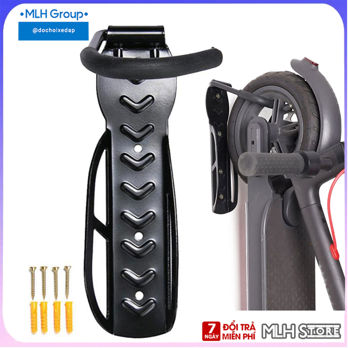 Móc treo giá đỡ treo xe đạp dựng đứng lên tường, vách tường siêu chắc, tiết kiệm không gian