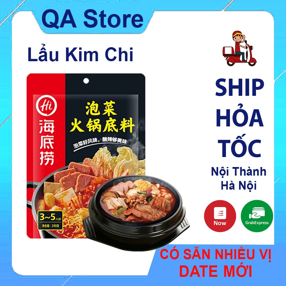 Gia vị lẩu haidilao vị kim chi chua cay - cốt lẩu tứ xuyên có sẵn nhiều vị date mới giao trong 2h