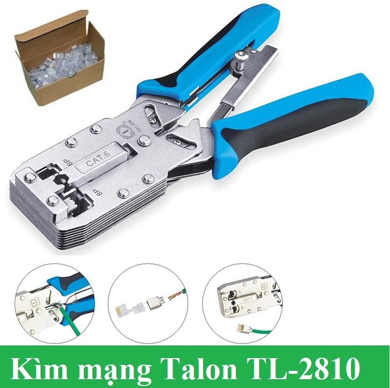 Kìm bấm mạng đa năng cat6 talon tl-2810r tặng kèm hộp 100 hạt mạng rj45