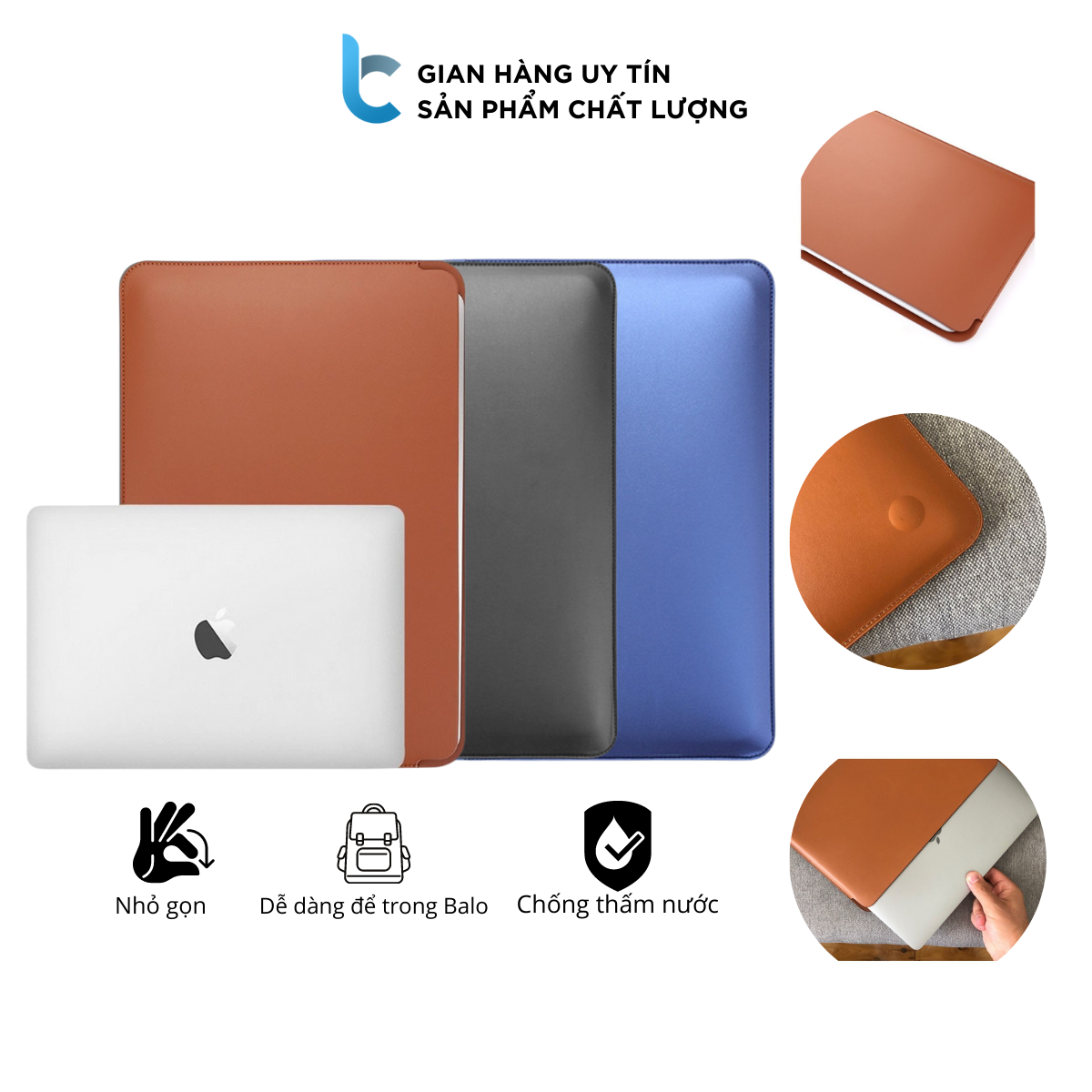 Túi/Bao Da Cao Cấp Lucas Đựng Macbook