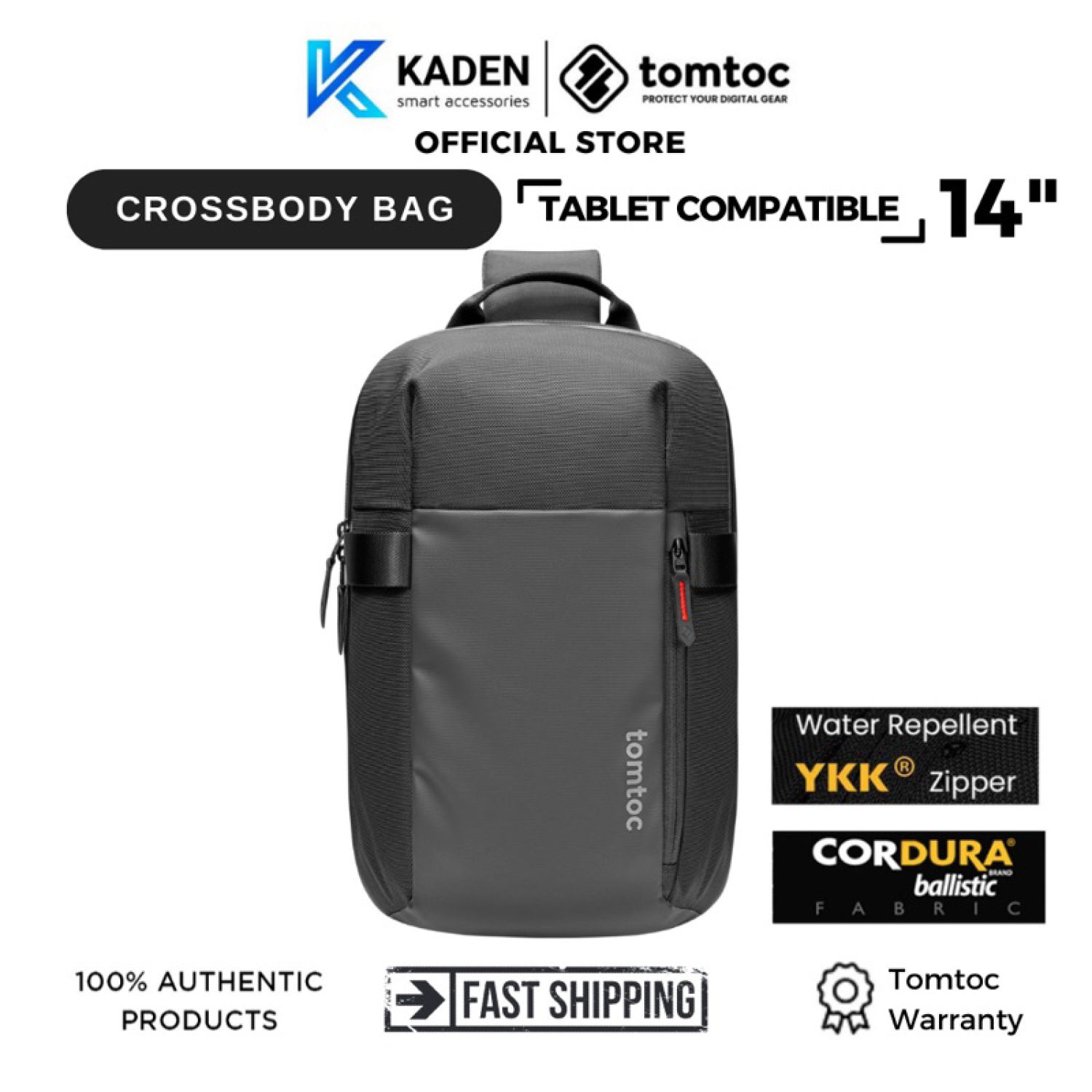 Túi Đeo Tomtoc USA Crossbody EDC Sling Bag 14inch - T24M1D1 - Hàng Chính Hãng