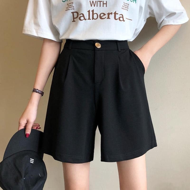 Quần Ống Rộng DÁNG NGẮN, Quần Cullotes Ngắn, Vải Tây Vitex, Size đến 66KG, quần short nữ dài 38cm