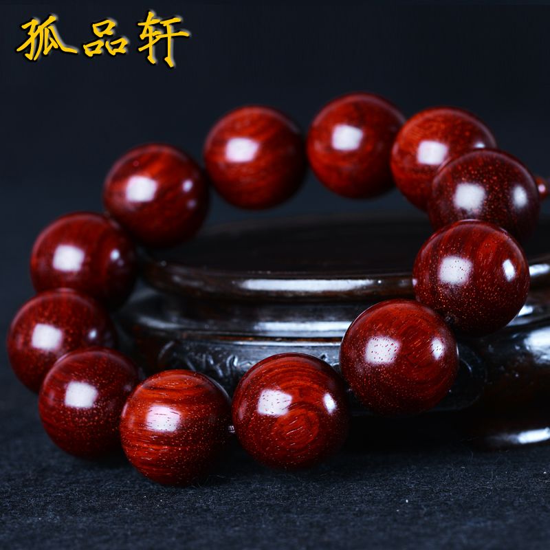 Vòng tay gỗ đàn hương đỏ lá nhỏ của ấn độ gupinxuan chuỗi hạt gỗ đàn hương vòng tay bằng gỗ gụ chuỗi hạt