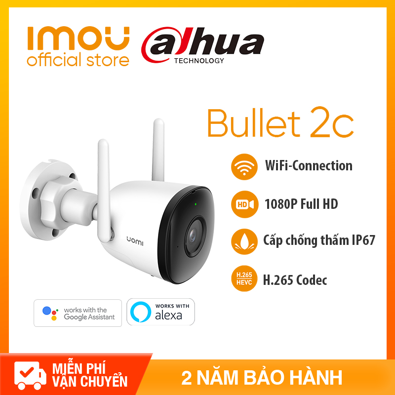 DAHUA CAMERA IPC WIFI IMOU F22P - NGOÀI TRỜI FULL HD 1080P -Tầm nhìn ban đêm-Angten đôi và MIMO - Chống nước IP67 - Bảo hành chính hãng2 năm