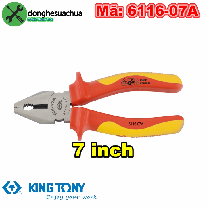 Kềm điện kingtony 6116-07a 1000v 7 inch