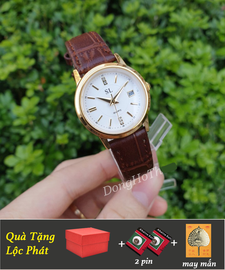 ĐỒNG HỒ NỮ THỜI TRANG DÂY DA MÁY NHẬT CÓ LỊCH BẢO HÀNH 1 NĂM KÍNH CHỐNG TRẦY, CHỐNG NƯỚC SIÊU BỀN TẶNG KÈM 2 PIN, LÁ BỒ ĐỀ TRỊ GIÁ 100K 8
