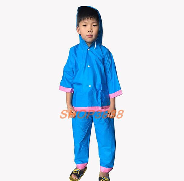 Bộ Quần Áo Mưa Nhựa Dẻo Siêu Bền Cho Bé Từ 1 Đến 11 Tuổi