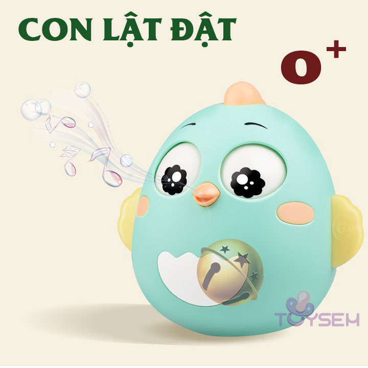 Đồ chơi trẻ em sơ sinh dưới 1 tuổi hình con gà an toàn cho bé - Con lật đật - Lục lạc phát nhạc - Thế giới đồ chơi - Quà tặng sinh nhật thôi nôi đầy tháng - Đồ chơi con gà tinh nghịch
