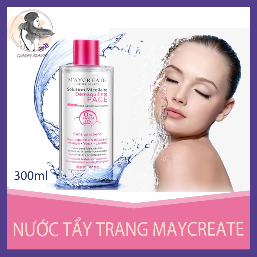 [HCM][CHÍNH HÃNG] Nước Tẩy Trang MAYCREATE 300ml Claura Beauty