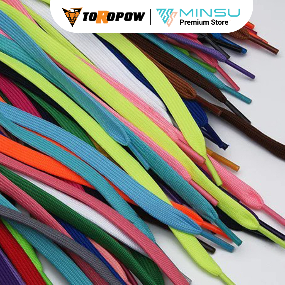 [TOROPOW] Dây Giày Thể Thao Sneaker Dẹp Nam Nữ Chính Hãng Cổ Thấp và Cổ Cao MINSU M0501 Chất Lượng Cao 120 & 160cm Shoelace Jordan