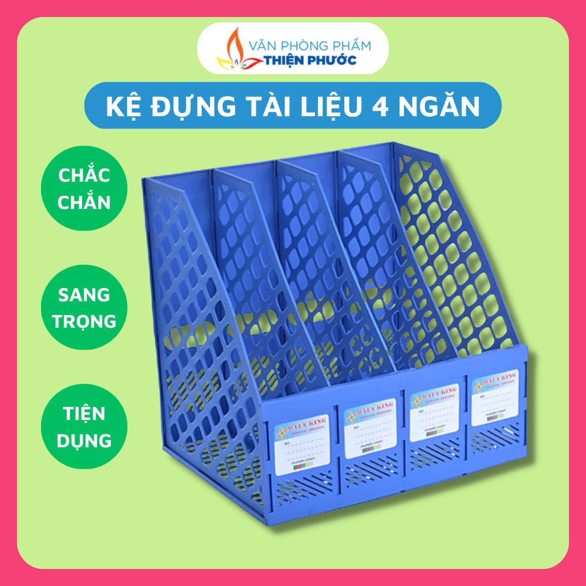 Kệ đựng tài liệu văn phòng 4 ngăn để bàn Kingstar - giúp lưu trữ giấy tờ file hồ sơ THIỆN PHƯỚC