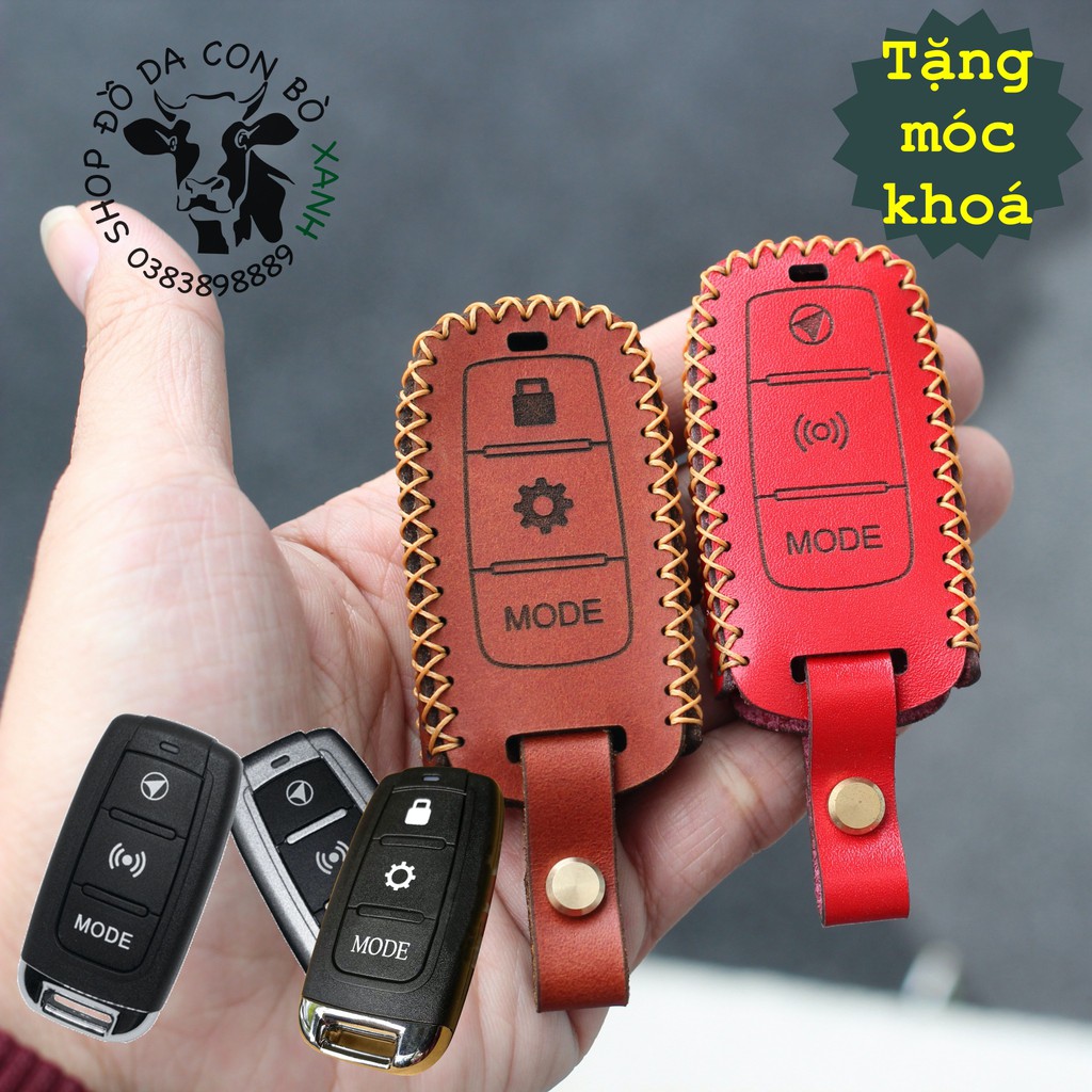 Bao Da Chìa Khóa Hyperion Smartkey chống trộm, tìm xe handmade da thật (Mẫu 1)