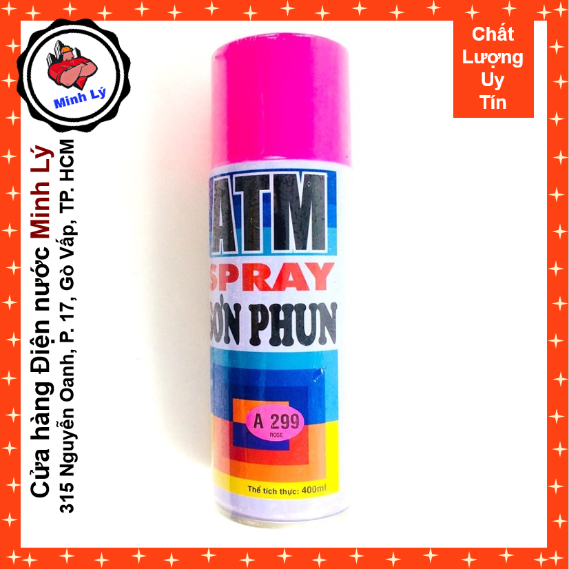 [HCM]Sơn Phun A 299 Màu Hồng ATM Spray Cao Cấp (400ml/chai)