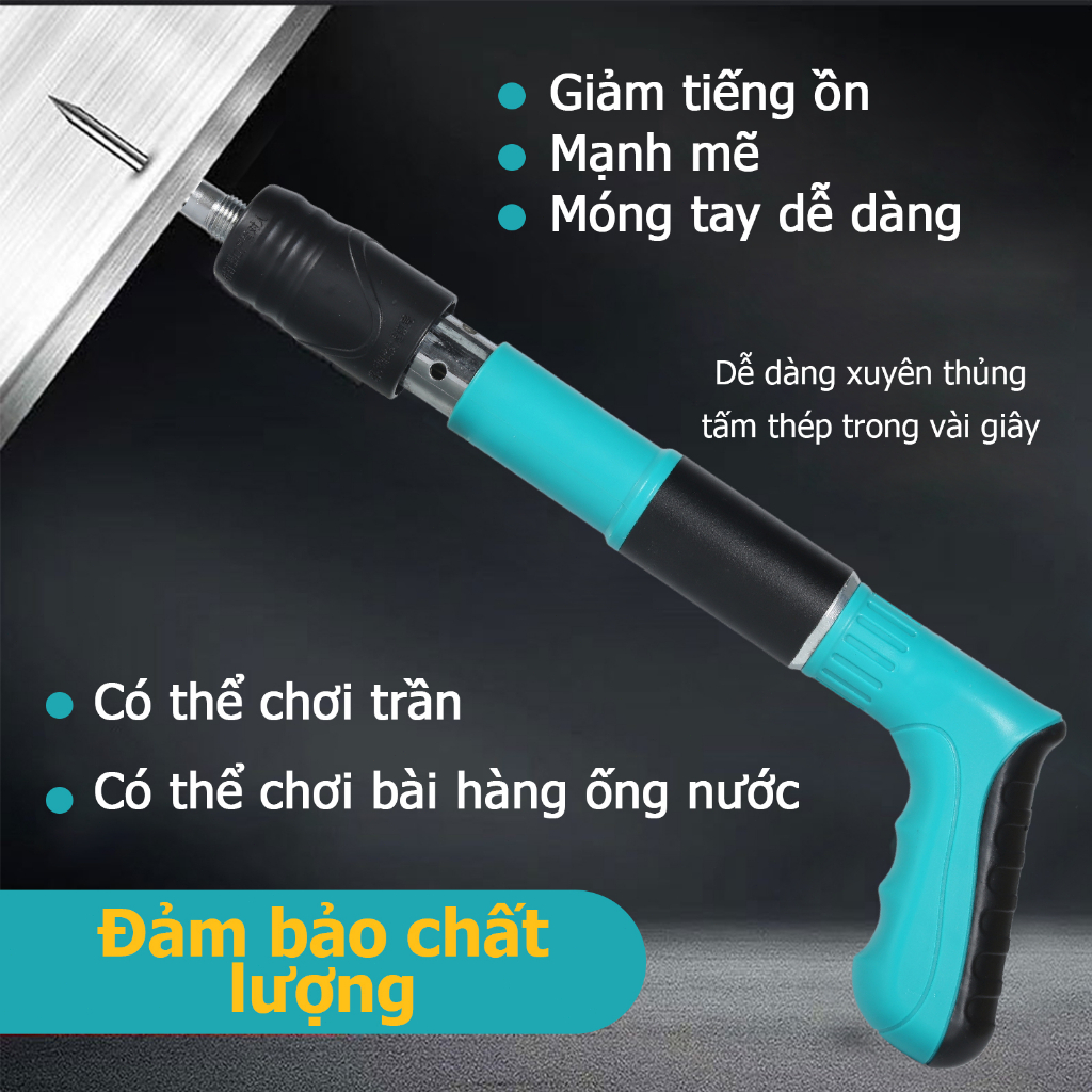 Máy bắn đinh cầm tay ( Tặng Kèm 100 Đinh ), Hiện vật trần mini, súng bắn đinh giảm thanh, đinh đóng đinh gắn tường, máng dây cố định lắp đặt thẻ ống thang máy Súng bắn đinh bê tông
