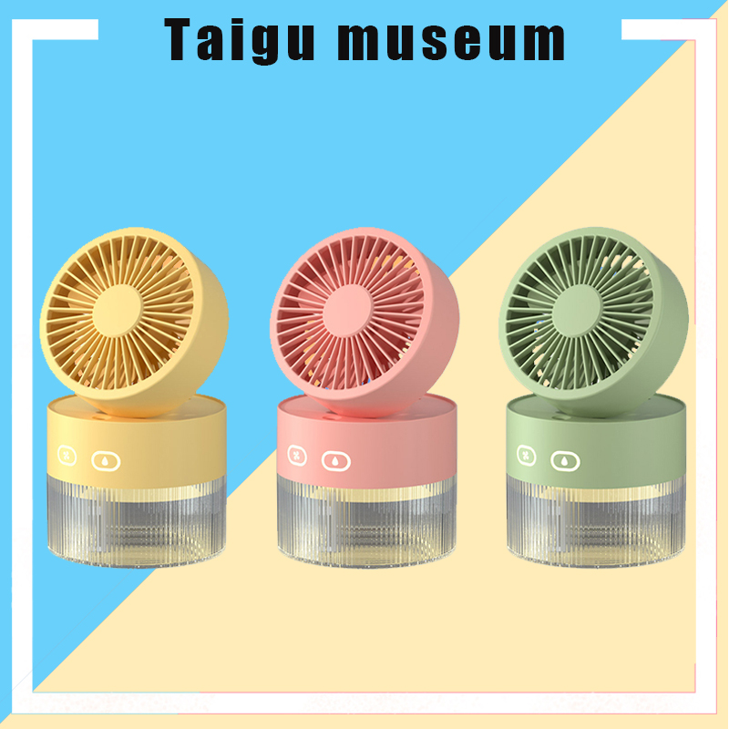Quạt Mini Đa Năng 2 Trong 1, quạt điện mini sạc điện, Quạt mini máy phun sương tạo ẩm khuếch tán tinh dầu đèn led dung 350ML