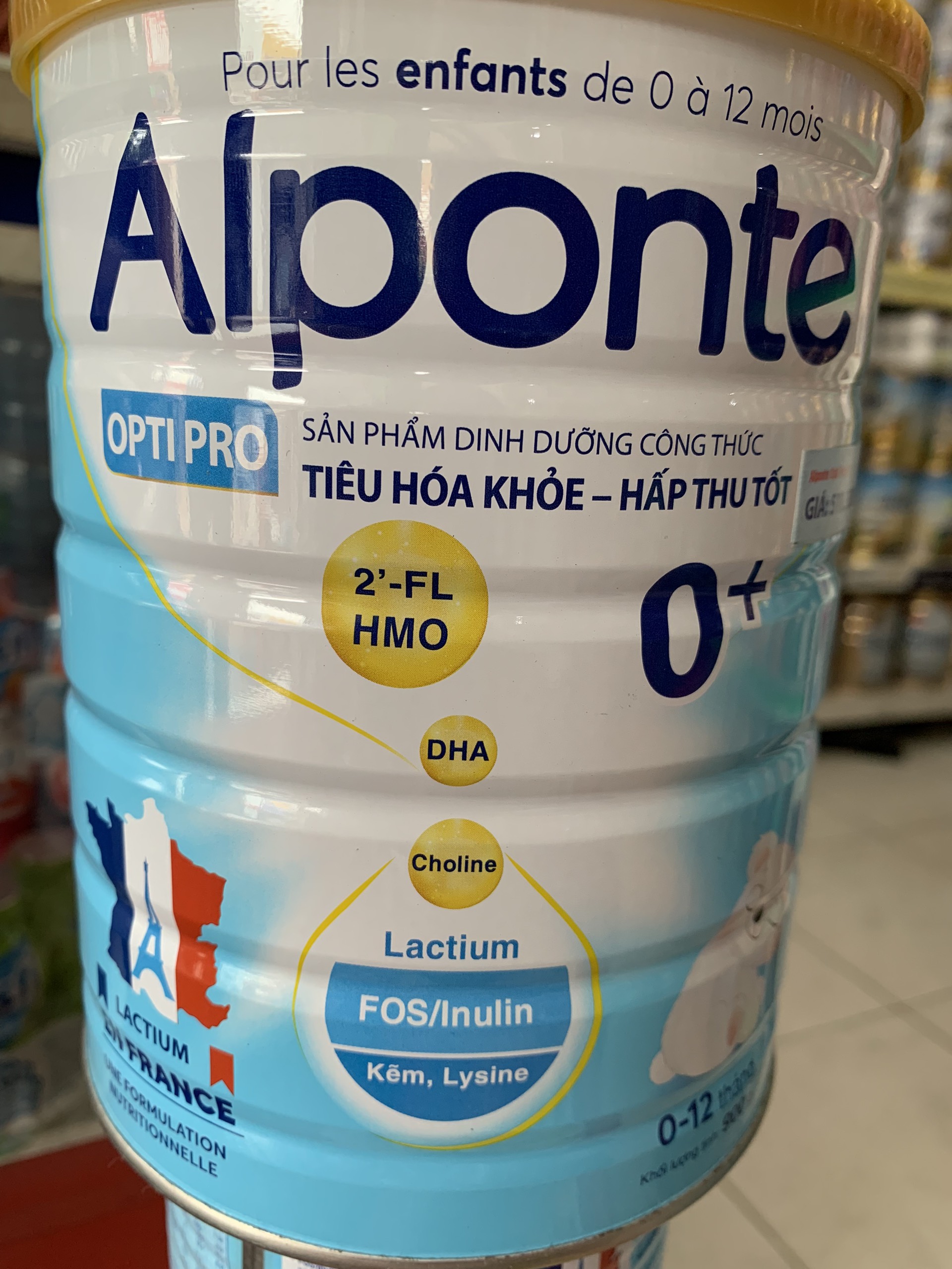 Sữa bột Alponte Optipro 0+ 900g dành cho trẻ từ 0 đến 12 tháng