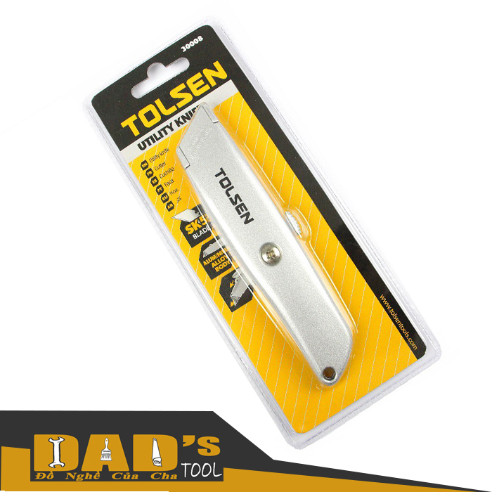 Dao rọc giấy cán nhôm lưỡi liền sk5 61*19mm - tolsen
