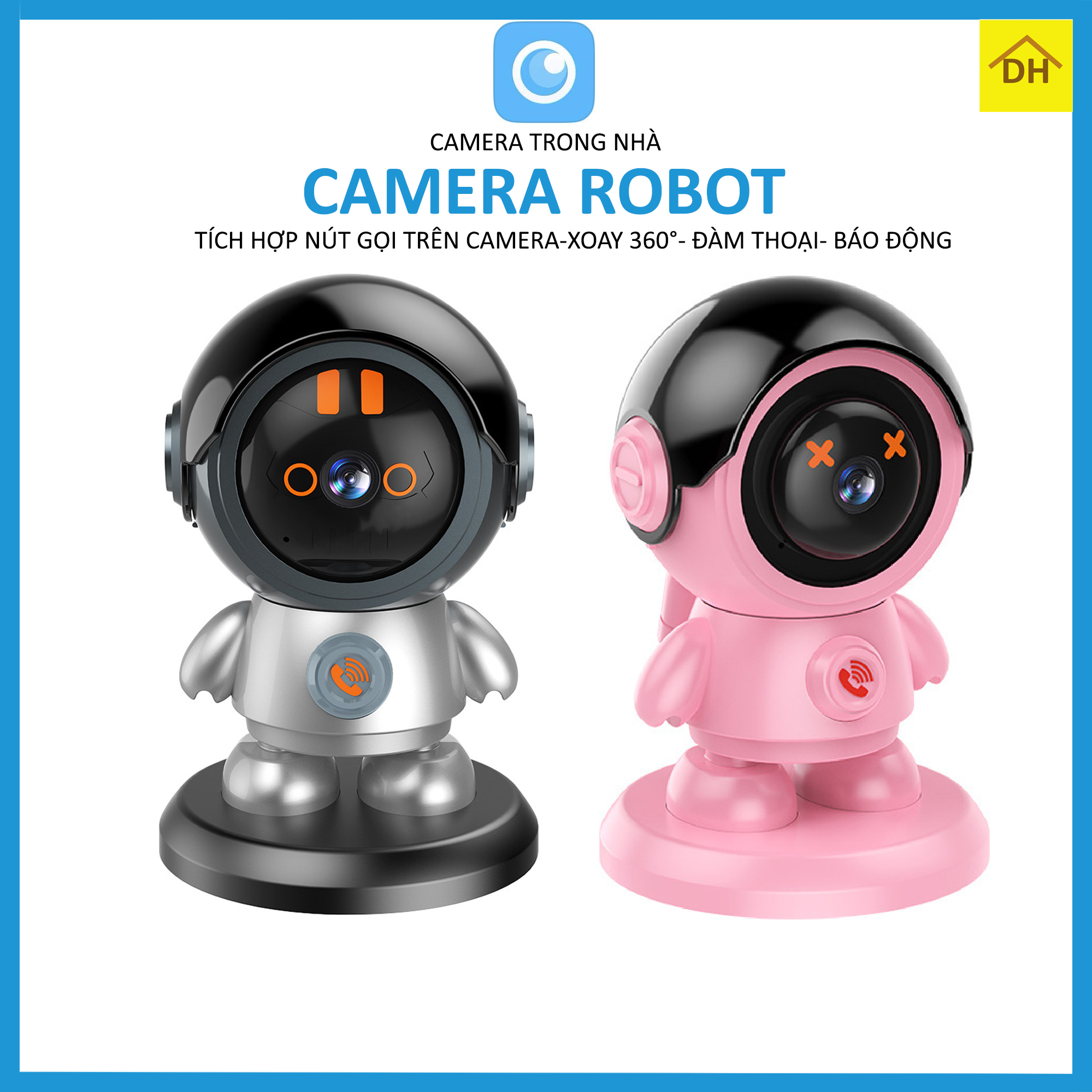 Camera iCam365 Tích Hợp Nút Gọi Trên Camera- Xoay 360 Độ- Phát hiện chuyển động- Camera Wifi Trong Nhà