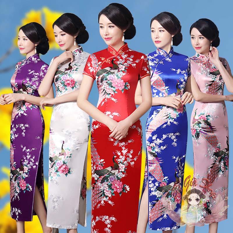 Sườn xám cổ điển sườn xám dài