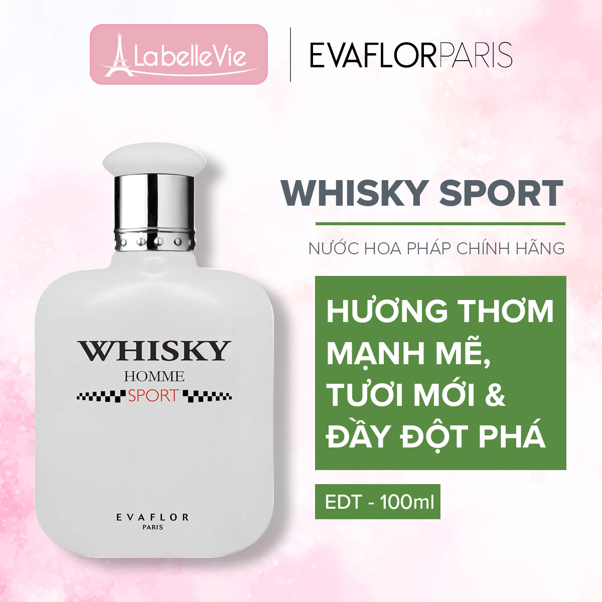 Nước hoa nam Evaflor Whisky Sport chính hãng Pháp hương thơm sang trọng thơm mát