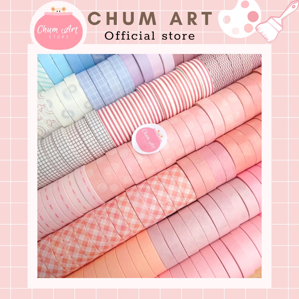 Chum Art -Băng dính washi tape trang trí , băng dính dán viền vẽ tranhh