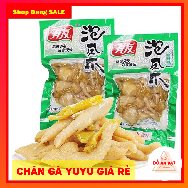 [GÓI 100G] CHÂN GÀ CAY YUYU TRÙNG KHÁNH LOẠI NGON - Chân gà muối ớt cay Trùng Khánh hiệu Yuyu - Chân gà YuYu - Chân gà Cay Trung Quốc - Ăn vặt nội địa Trung Quốc