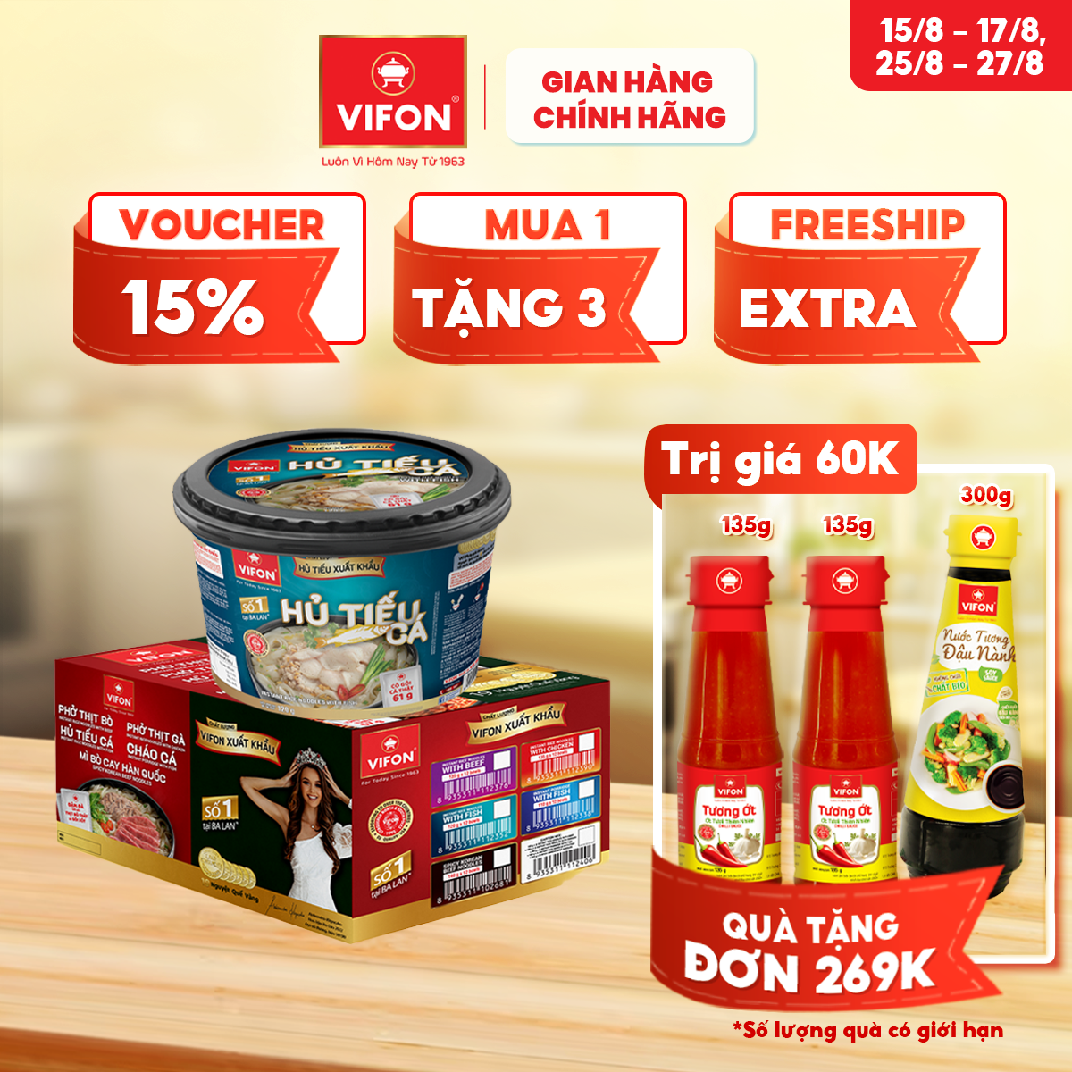 -thùng 12 tô hủ tiếu cá vifon chất lượng xuất khẩu 120gr/tô