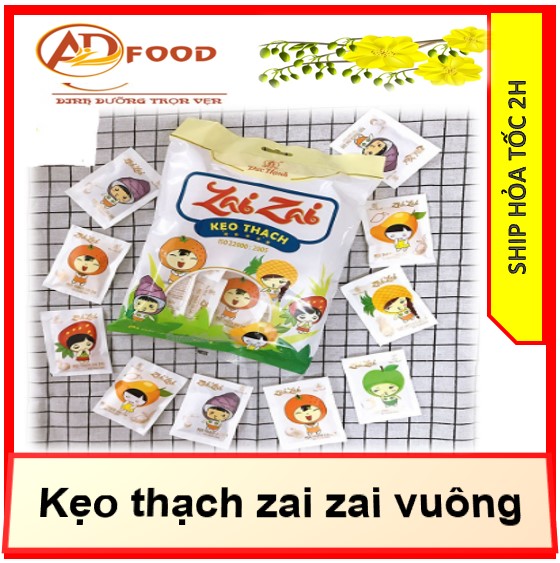100gr kẹo thạch zai zai vuông thơm ngon hàng loại ngon