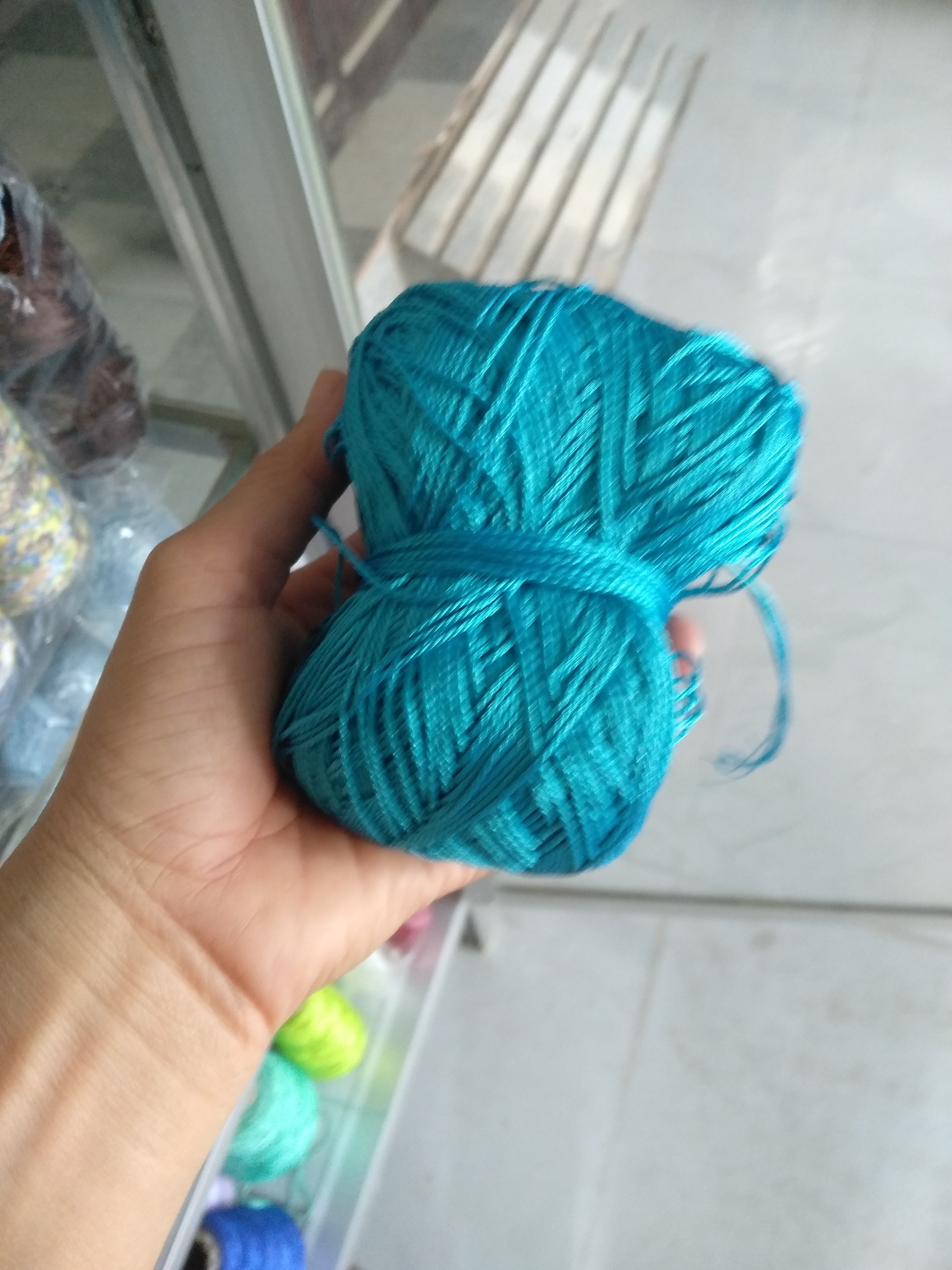 Chỉ dù thái sợi se tròn bóng 2mm màu xanh navy