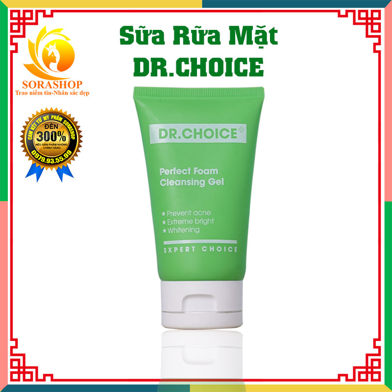 Sữa Rửa Mặt Perfect Foam Cleansing Gel Dr Choice, Chính Hãng Chai 70g