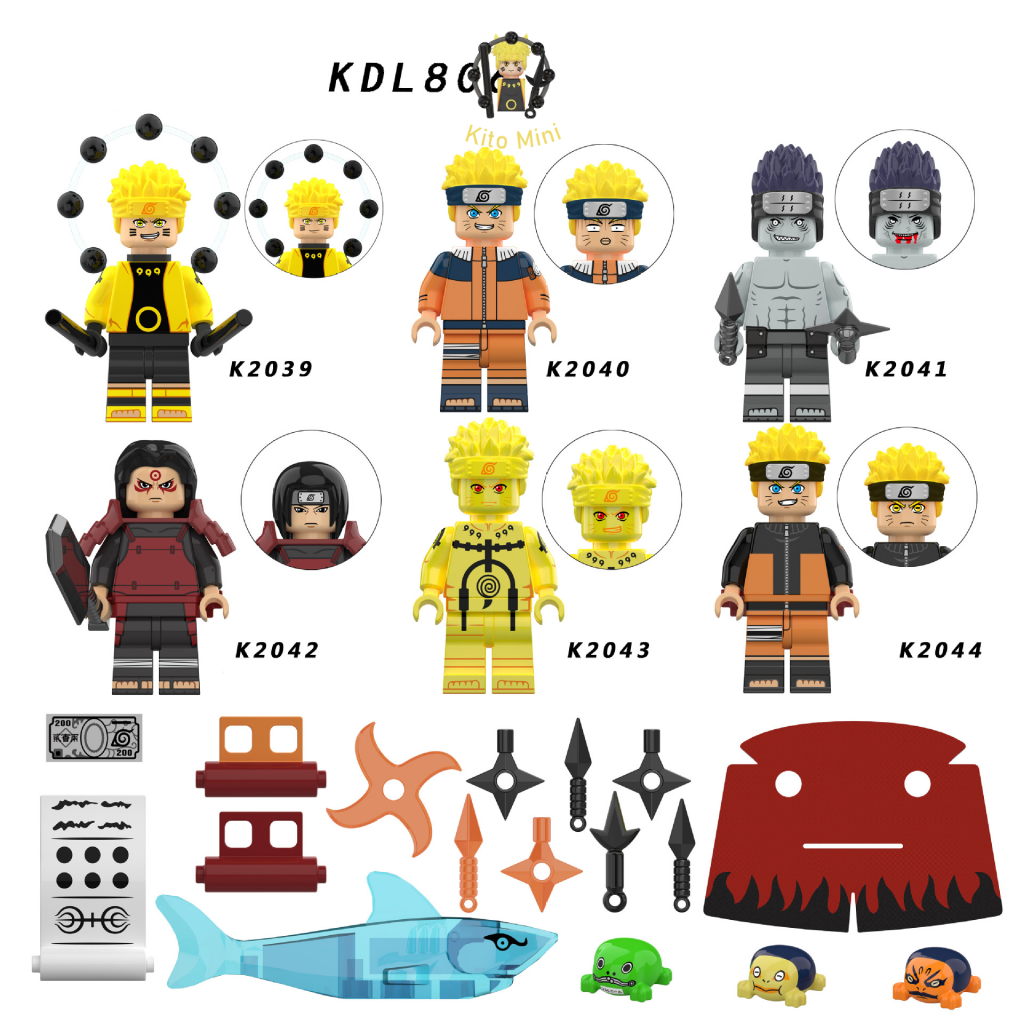 Minifigures Lắp Ráp Mô Hình Nhân Vật Hoạt Hình Truyện Tranh Naruto Sakura Kakashi Shikamaru KDL806 Bán Lẻ